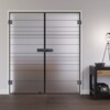 LIENBACHER GLAS Ganzglas Doppelflügeltür Modell 625 Black Signature Satiniert