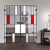 LIENBACHER GLAS Ganzglas Doppelflügeltür Modell 629 Black Signature Klarglas