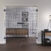 LIENBACHER GLAS Ganzglas Doppelflügeltür Modell 630 Black Signature Klarglas