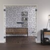 LIENBACHER GLAS Ganzglas Doppelflügeltür Modell 631 Black Signature Klarglas