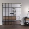 LIENBACHER GLAS Ganzglas Doppelflügeltür Modell 633 Black Signature Klarglas