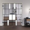 LIENBACHER GLAS Ganzglas Doppelflügeltür Modell 640 Black Signature Klarglas