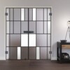 LIENBACHER GLAS Ganzglas Doppelflügeltür Modell 640 Black Signature Satiniert