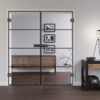 LIENBACHER GLAS Ganzglas Doppelflügeltür Modell 647 Black Signature Klarglas