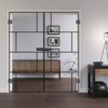 LIENBACHER GLAS Ganzglas Doppelflügeltür Modell 648 Black Signature Klarglas