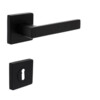 PROGRIFF Türgriff Quadros II Zamak schwarz matt quadratische Rosette