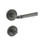 INTERSTEEL Zimmertürgarnitur Bellevue Altgrau Rundrosetten WC