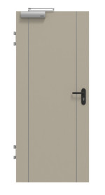 Frontansicht von GARANT Brandschutztür T30 Aura 851 Matt Seidengrau 7044 G-TEC