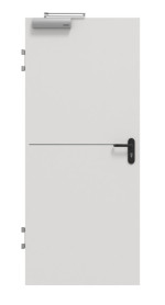 Frontansicht von GARANT Brandschutztür T30 Corona 831 Silver Grey CePaL