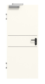 Frontansicht von GARANT Brandschutztür T30 Corona 832 Pearl White CePaL