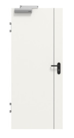 Frontansicht von GARANT Brandschutztür T30 Corona 850 Weißlack 9016 CePaL