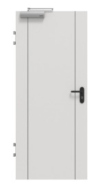 Frontansicht von GARANT Brandschutztür T30 Corona 851 Silver Grey CePaL