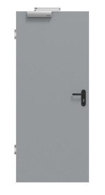 Frontansicht von JELD-WEN Brandschutztür T-30 Flint Grey DuriTop CPL