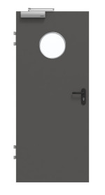 Frontansicht von GARANT Brandschutztür T30 Ebony 10622-60 CePaL mit Lichtausschnitt LA-12