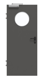 Frontansicht von GARANT Brandschutztür T30 Ebony 10622-60 CePaL mit Lichtausschnitt LA-13