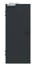 Frontansicht von GARANT Brandschutztür T30 U12000SD Vulkanschwarz GHK08
