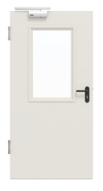 Frontansicht von Innentür-Set Stahl mit Feuerschutzfunktion STU/STS T90-1 mit LA-B2 inkl. 2-schaliger Umfassungszarge - Hörmann