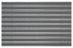 Top-Ansicht von Aluprofilmatte ROYAL Rips T05PP grau / Minibürste MB01 schwarz - Entrada
