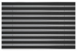 Top-Ansicht von Aluprofilmatte ROYAL Safe R01V schwarz / Minibürste MB01 schwarz - Entrada