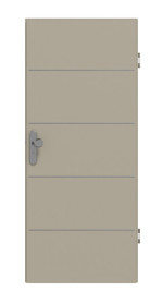 Frontansicht von GARANT Wohnungseingangstür Aura 830 Matt Seidengrau 7044 G-TEC