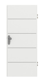 Frontansicht von GARANT Wohnungseingangstür Aura 830 Matt Weißlack 9016 G-TEC