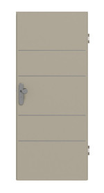 Frontansicht von GARANT Wohnungseingangstür Aura 833 Matt Seidengrau 7044 G-TEC