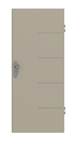 Frontansicht von GARANT Wohnungseingangstür Aura 834 Matt Seidengrau 7044 G-TEC