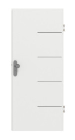 Frontansicht von GARANT Wohnungseingangstür Aura 834 Matt Weißlack 9016 G-TEC