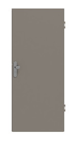 Frontansicht von Taupe RAL 7048 Basic Lack Wohnungseingangstür - Huga