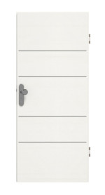 Frontansicht von GARANT Wohnungseingangstür Corona 733 Quer Authentic Bianco CePaL