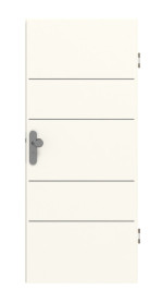 Frontansicht von GARANT Wohnungseingangstür Corona 833 Pearl White CePaL