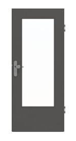Frontansicht von GARANT Wohnungseingangstür 10622-60 Ebony CePaL mit Lichtausschnitt LA-DIN