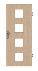 Frontansicht von GARANT Wohnungseingangstür Authentic Achat GCK08 mit Lichtausschnitt LA-10