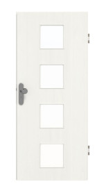Frontansicht von GARANT Wohnungseingangstür Authentic Bianco CePaL mit Lichtausschnitt LA-10