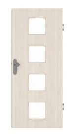 Frontansicht von GARANT Wohnungseingangstür Authentic Perl GCK08 mit Lichtausschnitt LA-10