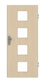 Frontansicht von GARANT Wohnungseingangstür Authentic Sand GCK08 mit Lichtausschnitt LA-10