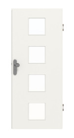 Frontansicht von GARANT Wohnungseingangstür Weißlack 9016 GHK08 mit Lichtausschnitt LA-10