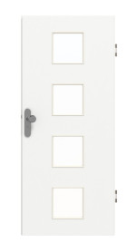 Frontansicht von GARANT Wohnungseingangstür U11209SD Edelweiß GHK08 mit Lichtausschnitt LA-10
