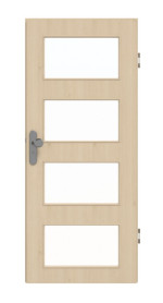 Frontansicht von GARANT Wohnungseingangstür Authentic Sand GCK08 mit Lichtausschnitt LA-11
