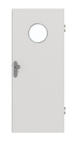 Frontansicht von GARANT Wohnungseingangstür 0160-60 Silver Grey CePaL mit Lichtausschnitt LA-12