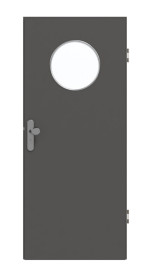 Frontansicht von GARANT Wohnungseingangstür 10622-60 Ebony CePaL mit Lichtausschnitt LA-13