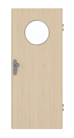 Frontansicht von GARANT Wohnungseingangstür Authentic Sand GCK08 mit Lichtausschnitt LA-13