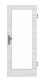 Frontansicht von GARANT Wohnungseingangstür Quer Authentic Grigio GCK08 mit Lichtausschnitt LA-2