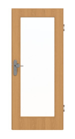 Frontansicht von GARANT Wohnungseingangstür Eiche Premium GCK08 mit Lichtausschnitt LA-2