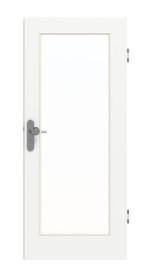 Frontansicht von GARANT Wohnungseingangstür U11209SD Edelweiß GHK08 mit Lichtausschnitt LA-2