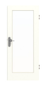 Frontansicht von GARANT Wohnungseingangstür W1000ST3 Premium Weiß GHK08 mit Lichtausschnitt LA-2