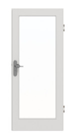 Frontansicht von GARANT Wohnungseingangstür 0160-60 Silver Grey CePaL mit Lichtausschnitt LA-3