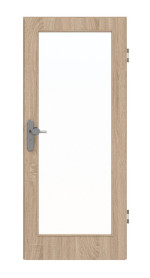 Frontansicht von GARANT Wohnungseingangstür Authentic Eiche GCK08 mit Lichtausschnitt LA-3