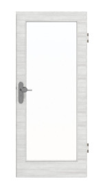 Frontansicht von GARANT Wohnungseingangstür Quer Authentic Grigio GCK08 mit Lichtausschnitt LA-3
