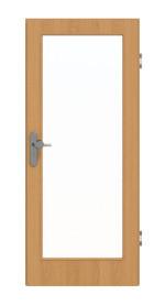 Frontansicht von GARANT Wohnungseingangstür Eiche Premium GCK08 mit Lichtausschnitt LA-3